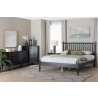 Baxton Studio Denita Spindle Queen 4-Piece Bedroom Set in Black - 