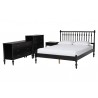 Baxton Studio Denita Spindle Queen 4-Piece Bedroom Set in Black - angled set