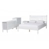 Baxton Studio Denita Spindle Queen 4-Piece Bedroom Set with chest in White - angled set