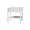 Baxton Studio Denita Spindle Queen 4-Piece Bedroom Set with chest in White - nightstand