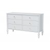 Baxton Studio Denita Spindle Queen 4-Piece Bedroom Set with chest in White - dresser