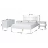Baxton Studio Denita Spindle Queen 4-Piece Bedroom Set with two nightstands in White - dimes - Baxton Studio Denita Spindle Queen 4-Piece Bedroom Set with two nightstands in White - dimes