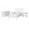 Baxton Studio Denita Spindle Twin 3-Piece Bedroom Set in White - angled - Baxton Studio Denita Spindle Twin 3-Piece Bedroom Set in White - angled