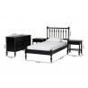 Denita Spindle Twin 4-Piece Bedroom Set in Black - dimes - Denita Spindle Twin 4-Piece Bedroom Set in Black - dimes