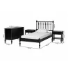 Denita Spindle Twin 4-Piece Bedroom Set in Black - dimes - Denita Spindle Twin 4-Piece Bedroom Set in Black - dimes