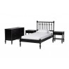Denita Spindle Twin 4-Piece Bedroom Set in Black - angled set - Denita Spindle Twin 4-Piece Bedroom Set in Black - angled set