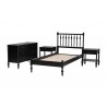 Denita Spindle Twin 4-Piece Bedroom Set in Black - angled frame - Denita Spindle Twin 4-Piece Bedroom Set in Black - angled frame