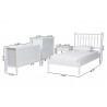 Baxton Studio Denita Spindle Twin 4-Piece Bedroom Set in White - dimes - Baxton Studio Denita Spindle Twin 4-Piece Bedroom Set in White - dimes