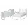 Baxton Studio Denita Spindle Twin 4-Piece Bedroom Set in White - dimes - Baxton Studio Denita Spindle Twin 4-Piece Bedroom Set in White - dimes