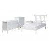 Baxton Studio Denita Spindle Twin 4-Piece Bedroom Set in White - angled - Baxton Studio Denita Spindle Twin 4-Piece Bedroom Set in White - angled