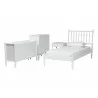 Baxton Studio Denita Spindle Twin 4-Piece Bedroom Set in White - angled - Baxton Studio Denita Spindle Twin 4-Piece Bedroom Set in White - angled
