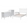 Baxton Studio Denita Spindle Twin 4-Piece Bedroom Set in White - frame angled - Baxton Studio Denita Spindle Twin 4-Piece Bedroom Set in White - frame angled