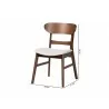 Baxton Studio Everwood 2-Piece Dining Chair Set - Dimes - Baxton Studio Everwood 2-Piece Dining Chair Set - Dimes