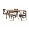 Baxton Studio Fremont Wood 5-Piece Dining Set - dimes - Baxton Studio Fremont Wood 5-Piece Dining Set - dimes