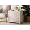 Baxton Studio Javianne End Table with Striped Faux Leather - lifestyle - Baxton Studio Javianne End Table with Striped Faux Leather - lifestyle