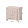 Baxton Studio Javianne End Table with Striped Faux Leather - dimes