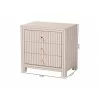 Baxton Studio Javianne End Table with Striped Faux Leather - dimes - Baxton Studio Javianne End Table with Striped Faux Leather - dimes
