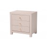 Baxton Studio Javianne End Table with Striped Faux Leather - angled