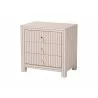 Baxton Studio Javianne End Table with Striped Faux Leather - angled - Baxton Studio Javianne End Table with Striped Faux Leather - angled