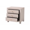 Baxton Studio Javianne End Table with Striped Faux Leather - angled
