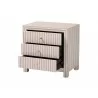 Baxton Studio Javianne End Table with Striped Faux Leather - angled - Baxton Studio Javianne End Table with Striped Faux Leather - angled