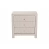 Baxton Studio Javianne End Table with Striped Faux Leather - front - Baxton Studio Javianne End Table with Striped Faux Leather - front
