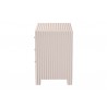 Baxton Studio Javianne End Table with Striped Faux Leather - side
