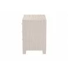 Baxton Studio Javianne End Table with Striped Faux Leather - side - Baxton Studio Javianne End Table with Striped Faux Leather - side
