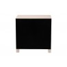 Baxton Studio Javianne End Table with Striped Faux Leather - back