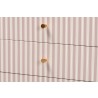 Baxton Studio Javianne End Table with Striped Faux Leather - details