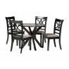 Julia 5-Piece Dining Set - angled set - Julia 5-Piece Dining Set - angled set