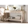 Baxton Studio Nira Faux Shagreen Console Table - Lifestyle - Baxton Studio Nira Faux Shagreen Console Table - Lifestyle