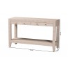 Baxton Studio Nira Faux Shagreen Console Table - Dimensions