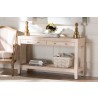 Baxton Studio Nira Faux Shagreen Console Table - Lifestyle
