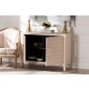 Baxton Studio Nira Faux Shagreen Storage Cabinet - Lifestyle 3