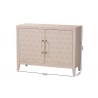 Baxton Studio Nira Faux Shagreen Storage Cabinet - Dimensions