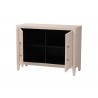 Baxton Studio Nira Faux Shagreen Storage Cabinet - Shelves