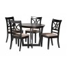 Penny 5-Piece Dining Set - angled set - Penny 5-Piece Dining Set - angled set