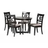 Penny 5-Piece Dining Set - angled set - Penny 5-Piece Dining Set - angled set