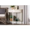 Baxton Studio Raynera Bobbin-Leg Demilune Console Table - lifestyle