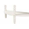 Baxton Studio Raynera Bobbin-Leg Demilune Console Table - leg