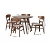 Baxton Studio Reva Wood 5-Piece Dining Set - dimes