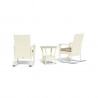 Tortuga Outdoor Bayview 3 Piece Rocking Chair Set- Magnolia Back