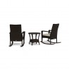 Tortuga Outdoor Bayview 3 Piece Rocking Chair Set- Pecan Back