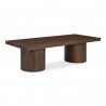 Moe’s Home Collection Hadley Coffee Table in Warm Brown - Angled View