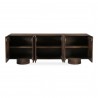 Moe’s Home Collection Hadley Sideboard in Warm Brown - Opened Cabinet