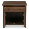 Moe’s Home Collection Gene Charging Nightstand in Dark Brown - Front and Opened  Cabinet - Moe’s Home Collection Gene Charging Nightstand in Dark Brown - Front and Opened  Cabinet