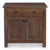 Moe’s Home Collection Gene Charging Nightstand in Dark Brown - Front