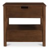 Moe’s Home Collection Gene Charging Nightstand in Dark Brown - Back