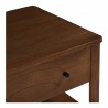 Moe’s Home Collection Gene Charging Nightstand in Dark Brown - Angled View